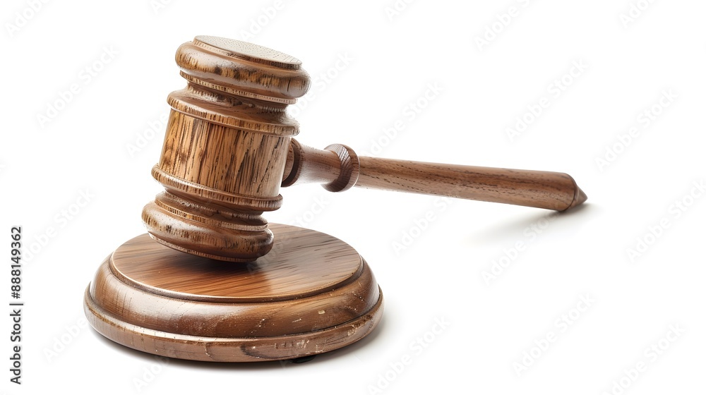 Wooden judge gavel isolated on white background Wooden judge gavel isolated on white background