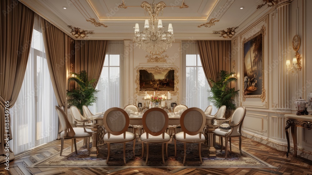 Elegant dining room with classic decor Elegant dining room with classic decor