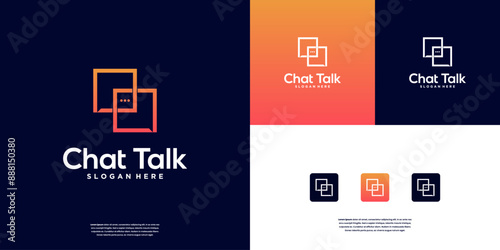 Logo Chatting App Vector Design. Talk Logo design inspiration