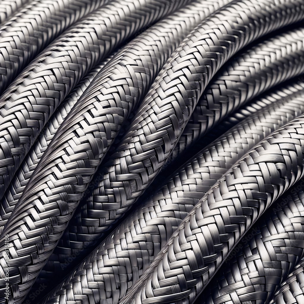 Fototapeta premium Intricate monochrome woven texture flows seamlessly