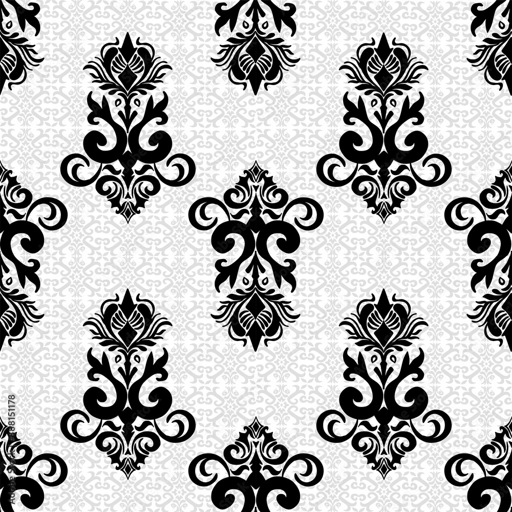 Damask seamless pattern EPS vector,Digital Moroccan,Arabic tribal,Islamic pattern,Damask ikat ethnic of paisley and decorative floral branches.Indian motif background,floral embroidery for print,batik