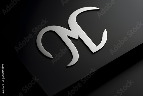 Minimalistic 'CM' Logo Design - Bold Typeface and Stark Contrast with White Background