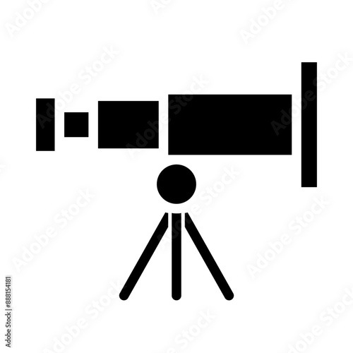 Astrophysics Vector Glyph Icon Design