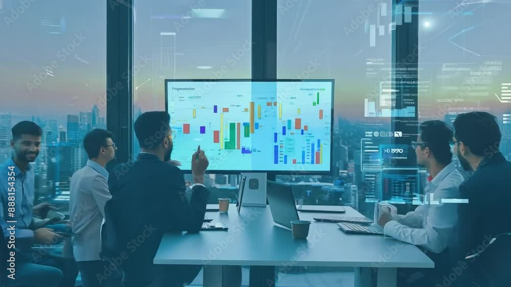 A bustling tech startup team of young professionals working together on projects. A bustling tech startup team of young professionals working together on projects.