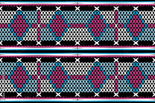 Knit cross fabric pattern, ethnic,Tribe, line background.