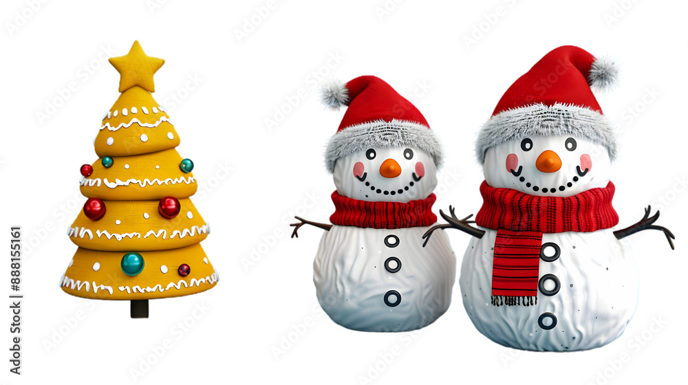 Christmas decoration on transparent background Christmas decoration on transparent background