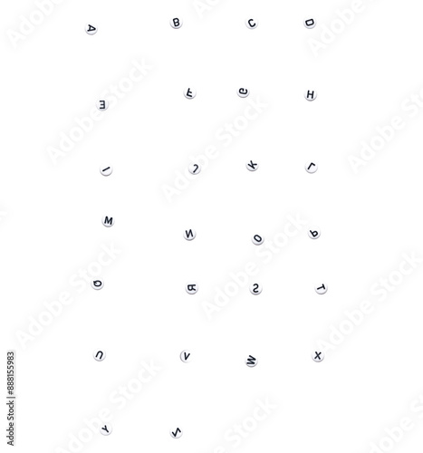 Bead alphabet letters