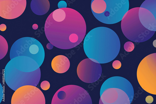 a colorful circles on a dark background photo