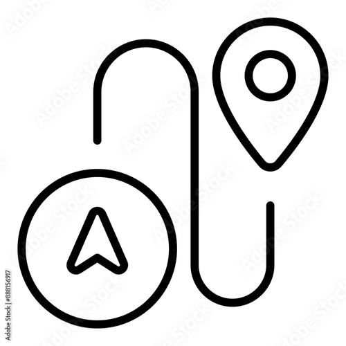 Route line icon