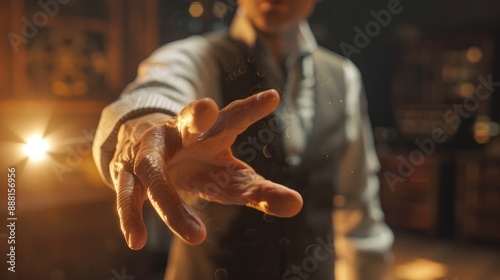 3D render centered on hand gestures during an intense, whispered moneyrelated argument, gentle lighting photo