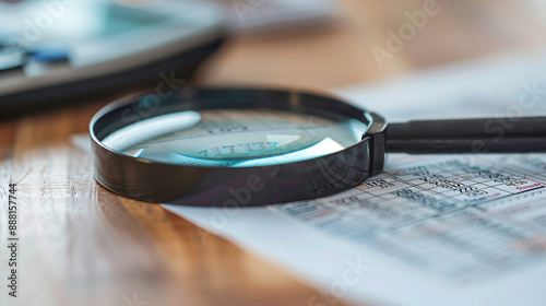 Wallpaper Mural a magnifying glass on a paper Torontodigital.ca