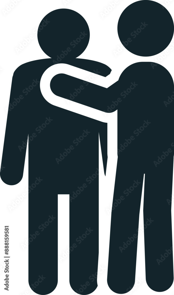 Businessman comforting colleague with empathy and compassion Businessman comforting colleague with empathy and compassion
