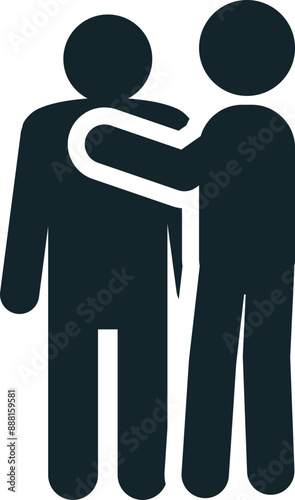 Businessman comforting colleague with empathy and compassion