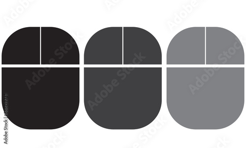 A flat design icon of mouse