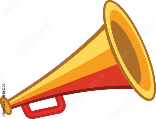 Vector Single Cartoon Illustration - Loudspeaker on Isolated White Background. Color Megaphone Icon