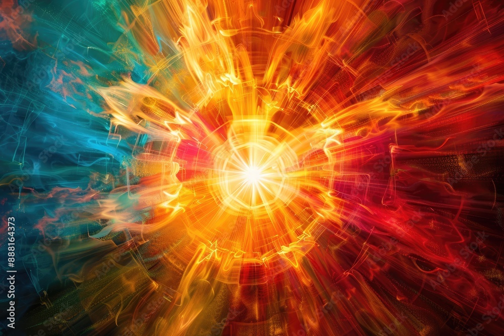 Bright beam cutting through darkness, representing resilience and positivity, A radiant aura emanating from a central source, AI generated Bright beam cutting through darkness, representing resilience and positivity, A radiant aura emanating from a central source, AI generated