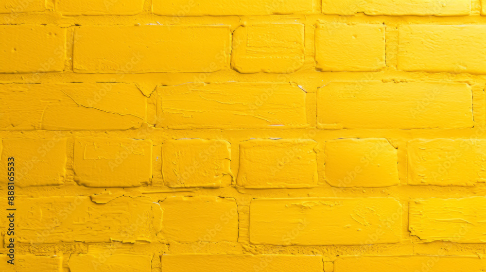Close-up of weathered yellow brick wall texture