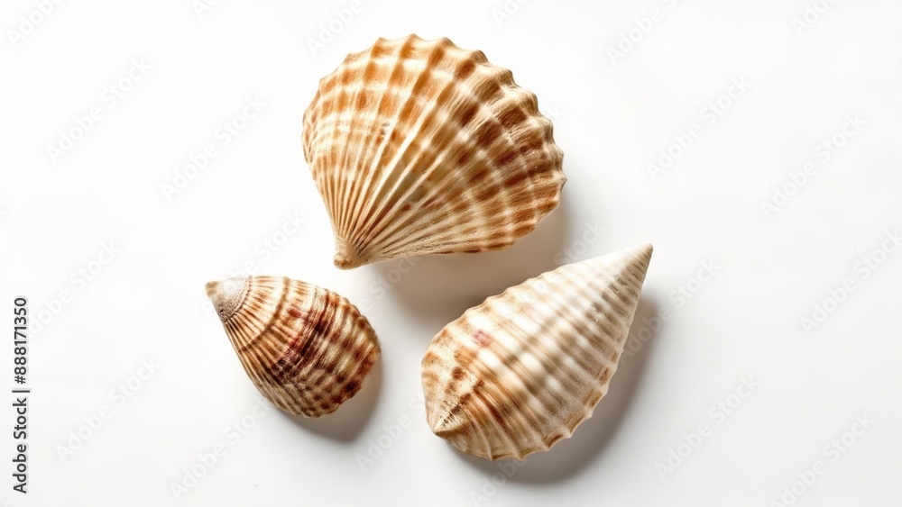 Natural beauty Seashells on a white background Natural beauty Seashells on a white background