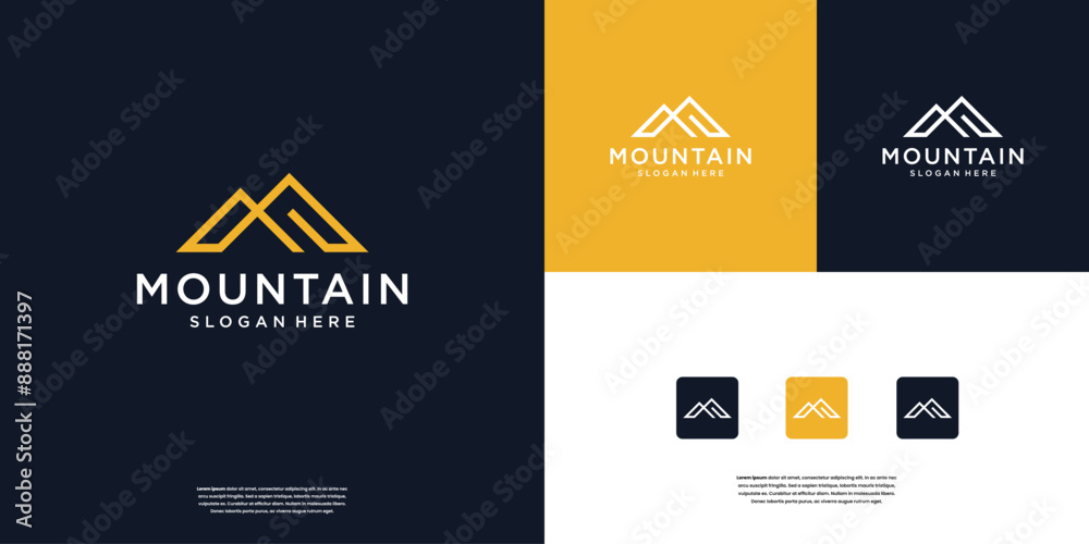 Obraz premium mountain logo icon design vector design template inspiration