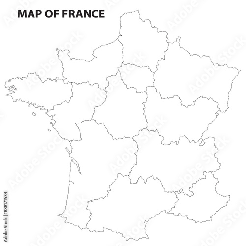 Wallpaper Mural Geography politics map of countries. Map of Russia and France with country capital, state capital and major city. Torontodigital.ca