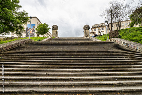 Monumental stairway escadas monumentais de Coimbra at the University of Coimbra in Portugal
