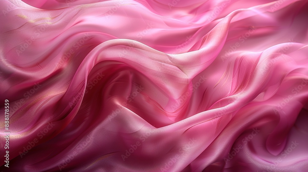 A detailed photo of the front of the pink fabric, showing its intricate texture and design A detailed photo of the front of the pink fabric, showing its intricate texture and design