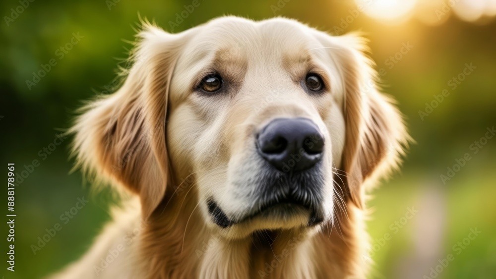 Golden Retrievers gentle gaze a symbol of loyalty and love Golden Retrievers gentle gaze a symbol of loyalty and love