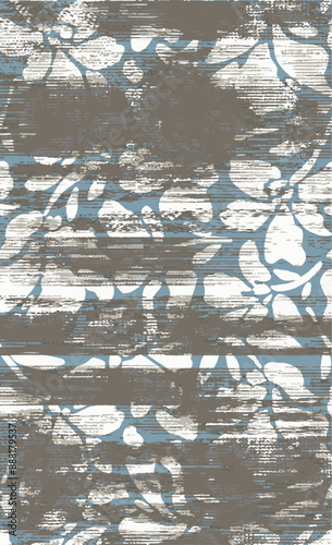 Fun floral vintage effect rug carpet  pattern collection. Creative 90s style geometric shape background for children or trendy design with abstract collage shapes. Simple print design 