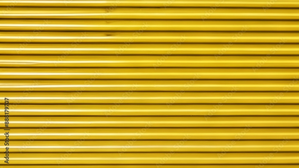 Obraz premium Bright yellow metal slats in a row