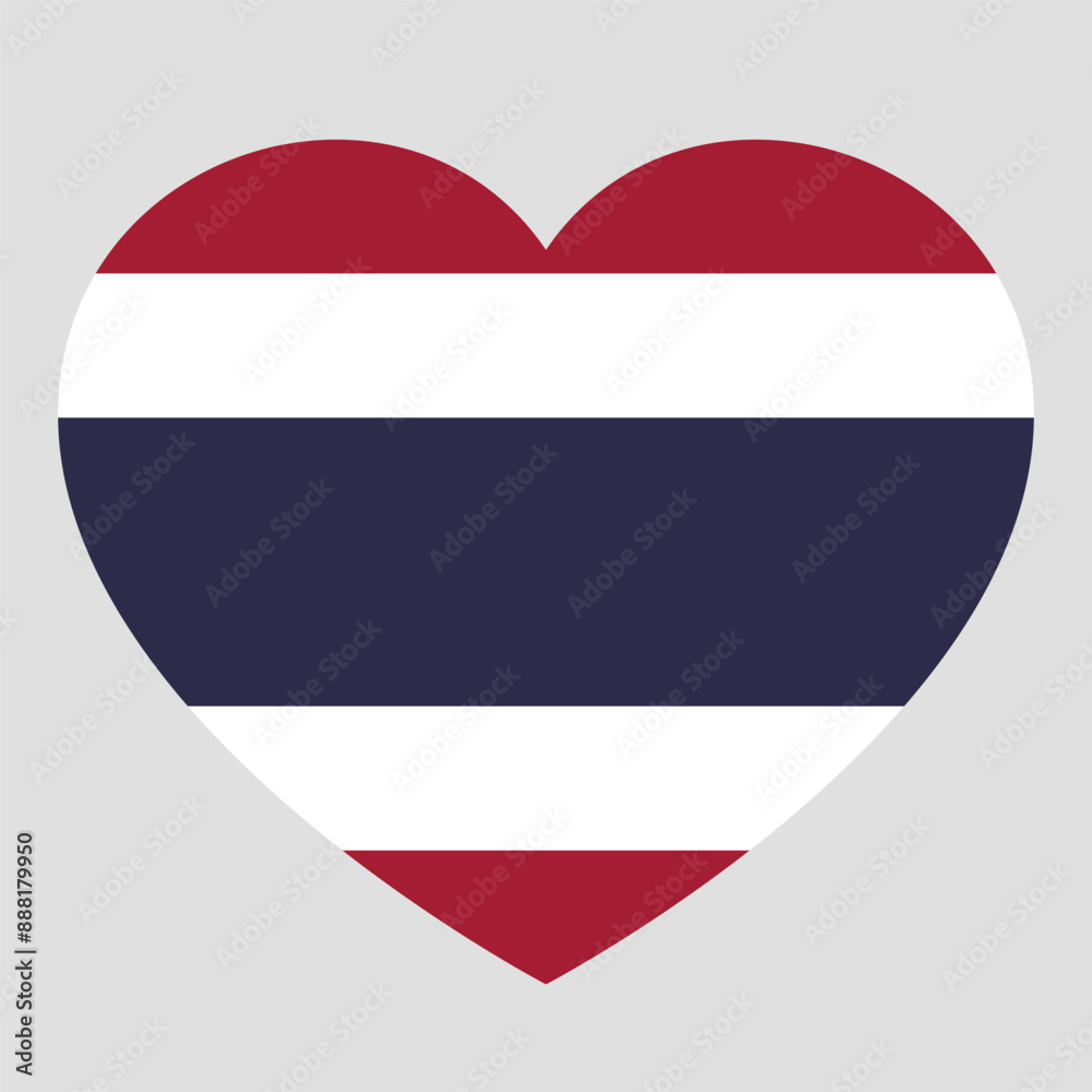 flag of Thailand in form of heart, symbol of love flag of Thailand in form of heart, symbol of love