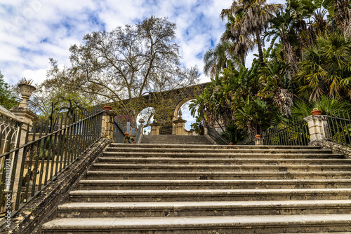 The Botanical Garden of the University of Coimbra in Portugal. The garden was founded in the 18th century