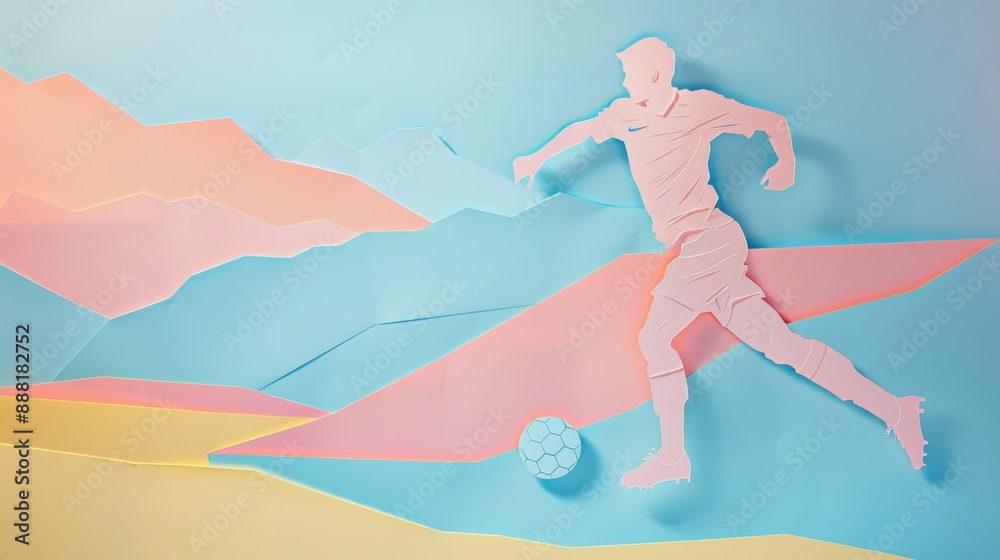 Fototapeta premium Paper cut olympic sports