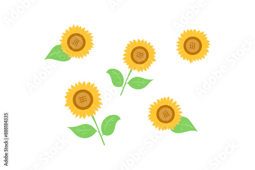 ひまわりのイラスト/sun flower