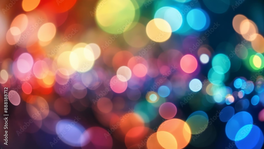Vibrant bokeh lights in a colorful blur Vibrant bokeh lights in a colorful blur