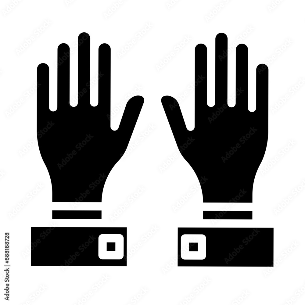 Obraz premium Gloves Vector Glyph Icon Design