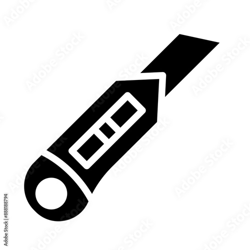 Utility Knife Vector Glyph Icon Design