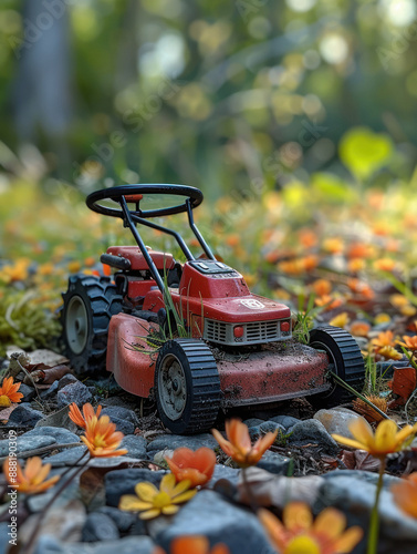 beautiful plastic toy lawn mower