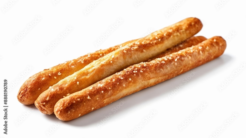 Deliciously baked breadsticks ready to be savored Deliciously baked breadsticks ready to be savored