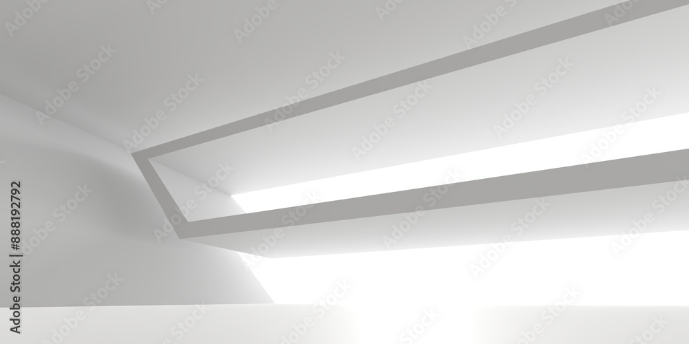 White modern space architectural background. Futuristic design White modern space architectural background. Futuristic design