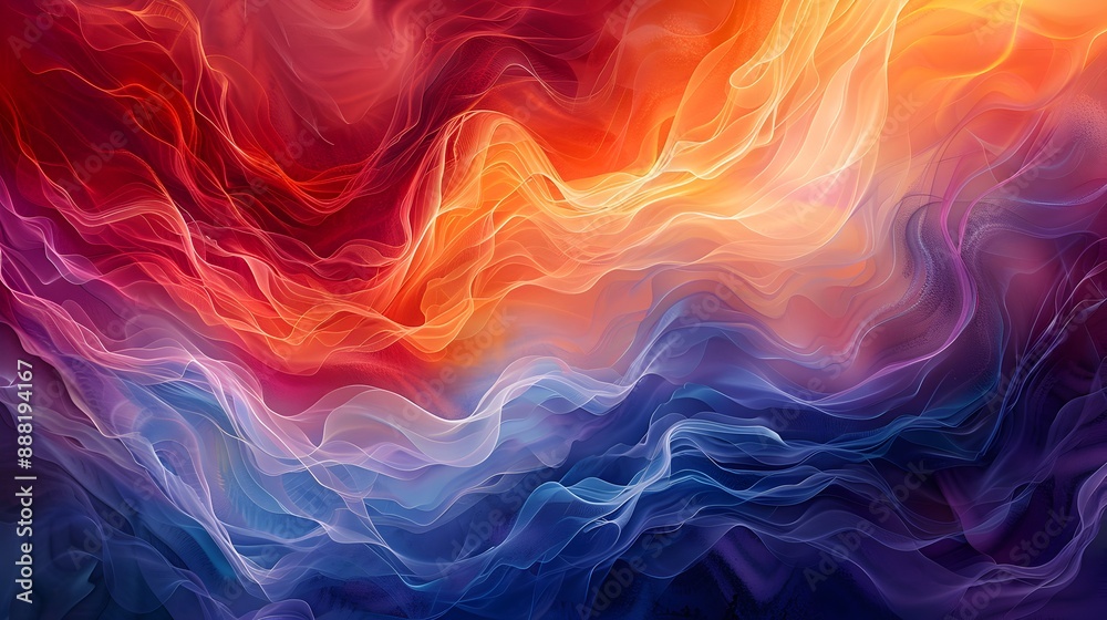 Featuring warm hues  swirling across.