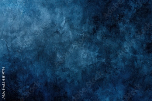 Abstract dark blue gradient texture background with noise grain blur effect - simple plain indigo color tone wallpaper for banner