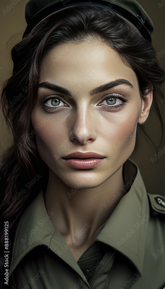 Israeli Woman in Military Uniform Israeli Woman in Military Uniform