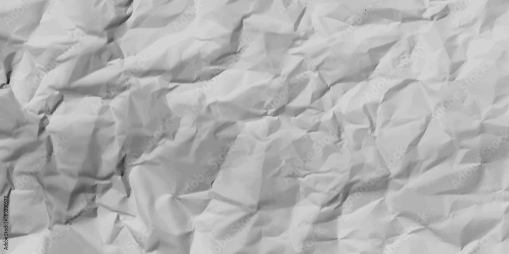 Obraz premium Texture crease of white paper for template wallpaper. wrinkle of gray paper crumpled background.