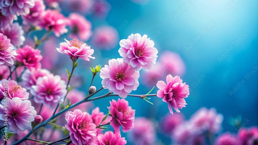 pink flowers in-a blue background- 8k- high resolution pink flowers in-a blue background- 8k- high resolution