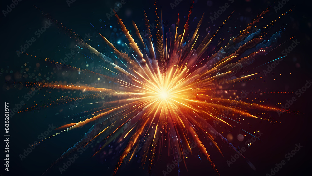 Fototapeta premium Abstract background that illustrates of an Firework explosion theme