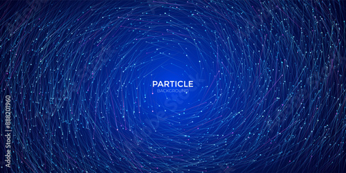 Futuristic digital landscape of blue and magenta fiber optic lines. suitable for speed and force sensing technology background.