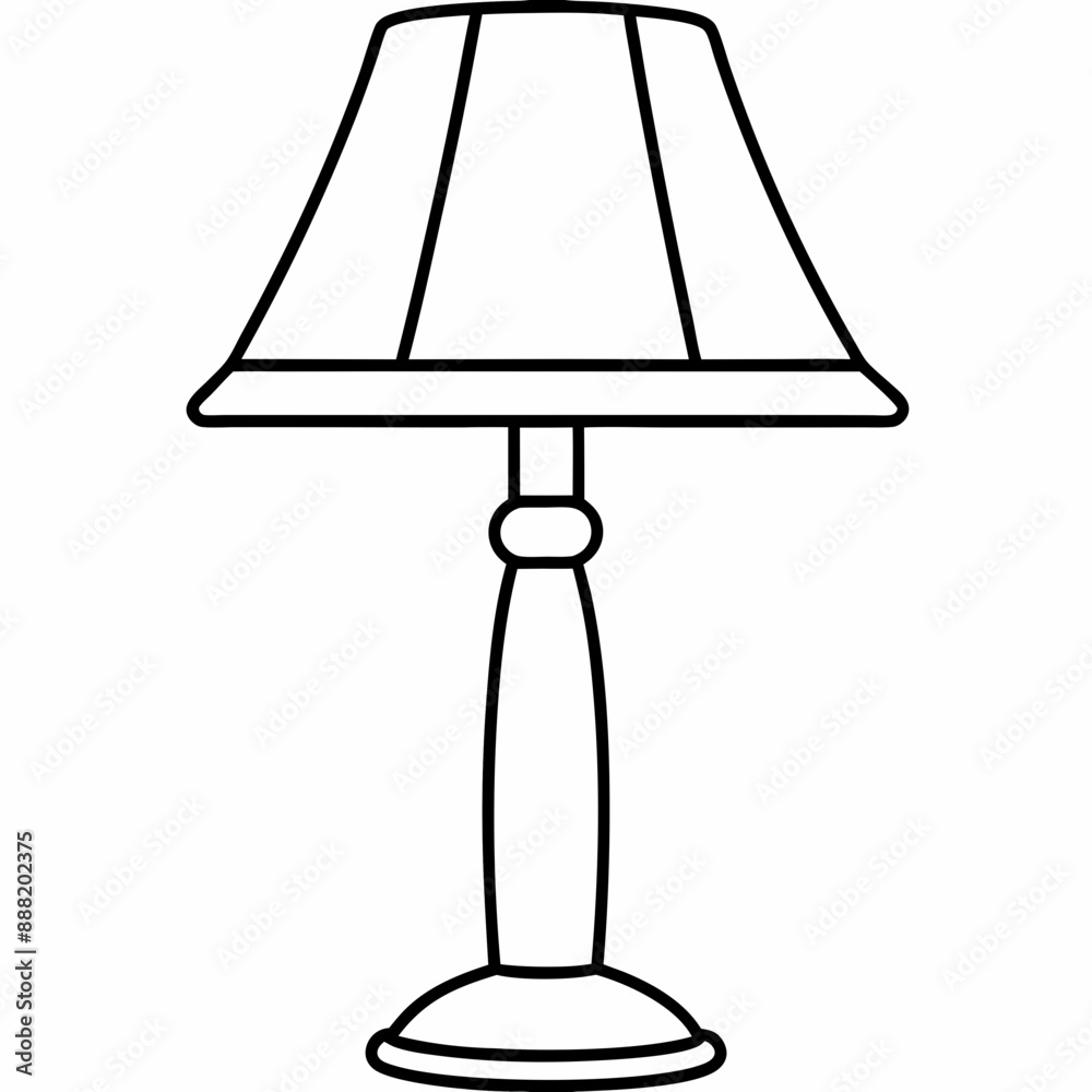 Obraz premium Lamp icon silhouette vector line art illustration