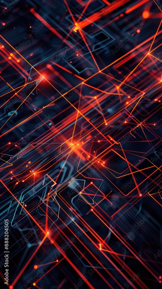 Energetic Streams of Glowing Neon Lines and Circuits Energetic Streams of Glowing Neon Lines and Circuits