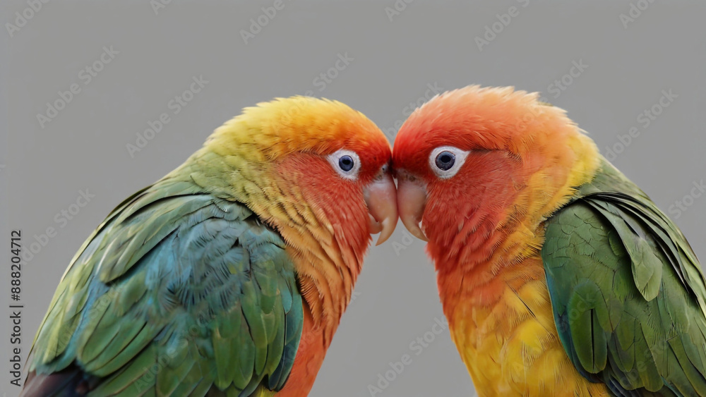 The love of two lovebirds