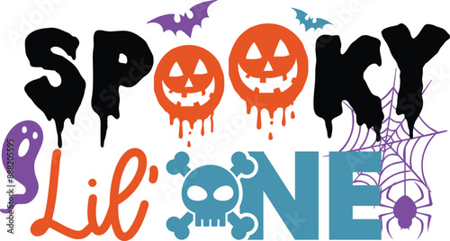 Spooky Lil’ One T-Shirt, Coquette Halloween, Halloween Quotes, Fall Design, Pumpkin T-shirt, October T-shirt, Funny Halloween Shirts, Cut File For Cricut And Silhouette